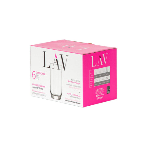 LAV Diamond Highball Glass - 385ml