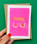 Greeting Card Christmas | Funny Christmas Card | Tinsel Tits - KOLAB by Makers Quarter