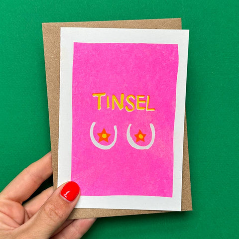 Greeting Card Christmas | Funny Christmas Card | Tinsel Tits