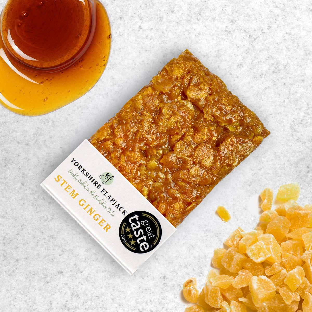 Yorkshire Flapjack Stem Ginger Flapjack