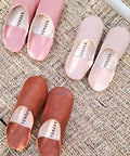 Leather Babouche Slippers | Natural - KOLAB by Makers Quarter