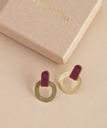 Around Brass Stud Earrings - KOLAB by Makers Quarter