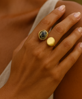Esme Stone Ring 18k Gold Plated Waterproof in Gift Box - KOLAB by Makers Quarter