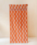 Lambswool Blanket in Orange Checker - KOLAB by Makers Quarter