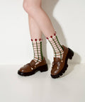 Polka Dot & Grid Sheer Socks - Maison de Berry Socks - KOLAB by Makers Quarter