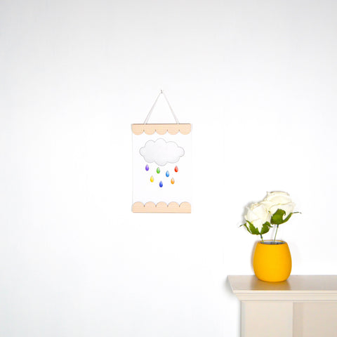 A5 Scalloped Maple Wall Print Hanger