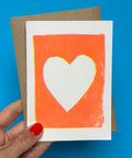 Greeting Card Valentines Card | Heart Card | Riso Card - KOLAB by Makers Quarter