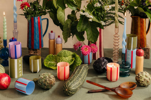 Light Blue/ Red Jug - KOLAB by Makers Quarter