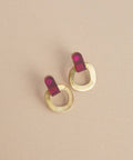 Around Brass Stud Earrings - KOLAB by Makers Quarter