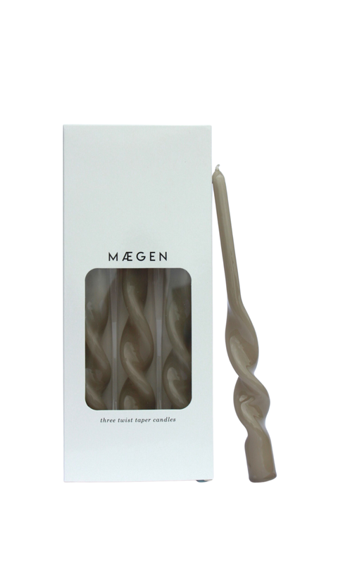 MÆGEN Single Twist Taper Candles - Individual - Mink