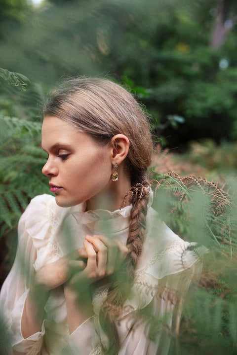Champagne Crystal Teardrop Earrings