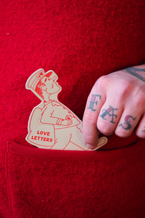 Hank the postman Valentines card