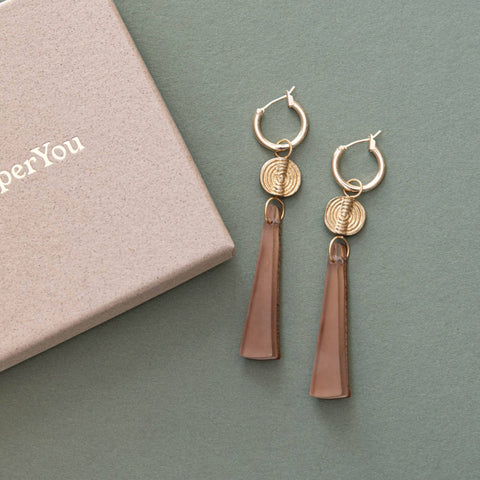 Power Drop Hoop Earrings - KOLAB by Makers Quarter