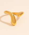 Liora Ring 18K Gold Waterproof Modern Anti Tarnish - KOLAB by Makers Quarter