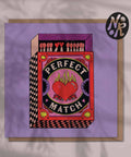 Perfect Match | Square Greetings Card | Love Couple Bright - KOLAB by Makers Quarter