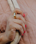 Gold Raised Fluid Ring, Waterproof - KOLAB by Makers Quarter