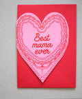 Best mama ever cake heart card - KOLAB by Makers Quarter