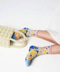 Flower Garden Sheer Socks - Spring Pink - KOLAB by Makers Quarter