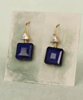 Cobalt Blue Vintage Glass Earrings - KOLAB by Makers Quarter