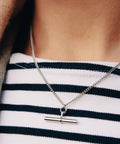 Silver T-Bar Chain Necklace, Waterproof - KOLAB by Makers Quarter
