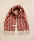 Lambswool Oversized Scarf in Neutral Checker - KOLAB by Makers Quarter