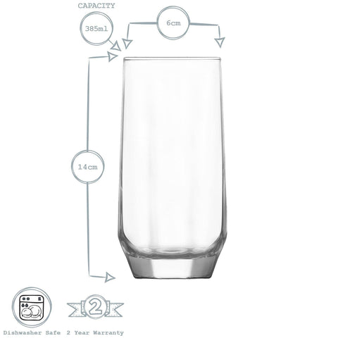 LAV Diamond Highball Glass - 385ml
