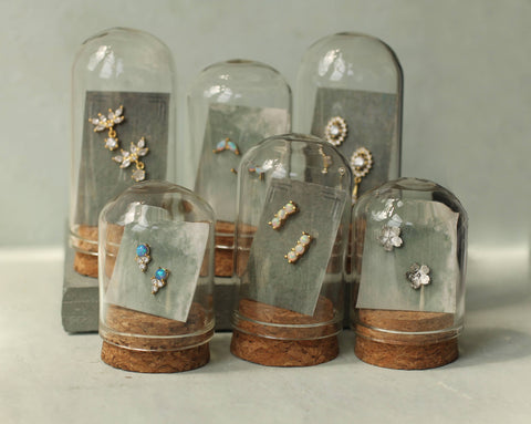 Cobalt Blue Vintage Glass Earrings