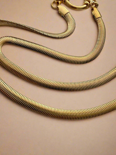 Chain & Freshwater Pearl Necklace Waterproof 18k Gold