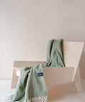 Large Wool Blanket in Olive Herringbone - KOLAB by Makers Quarter