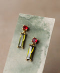Mid Century Olive Green Earrings - KOLAB by Makers Quarter
