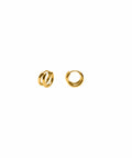 Gold Double Layer Huggie Hoop Earrings, Waterproof - KOLAB by Makers Quarter