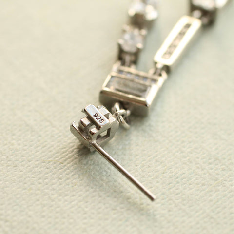 Sterling Silver Art Deco Chandelier Earrings