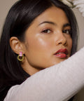Around Brass Stud Earrings - KOLAB by Makers Quarter
