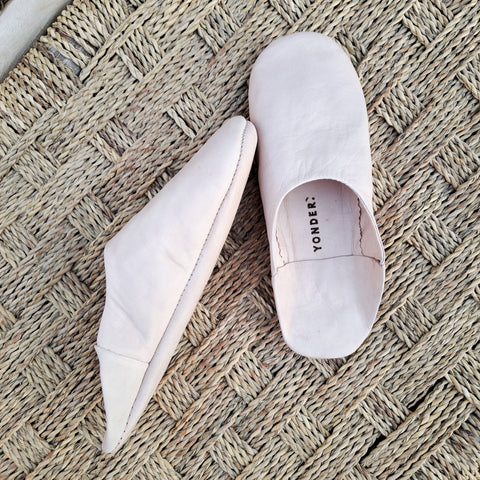 Leather Babouche Slippers | Natural - KOLAB by Makers Quarter