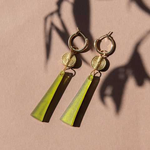 Power Drop Hoop Earrings - KOLAB by Makers Quarter