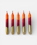 Colourful ‘Autumn Spice’ Handmade Candles Orange & Burgundy - KOLAB by Makers Quarter