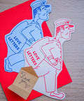 Hank the postman Valentines card - KOLAB by Makers Quarter