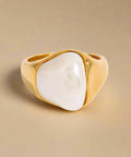 Chunky Organic Faux Pearl Ring 18k Gold Waterproof PVD - KOLAB by Makers Quarter