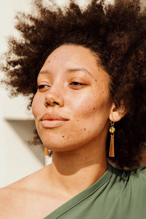 Power Drop Hoop Earrings - KOLAB by Makers Quarter
