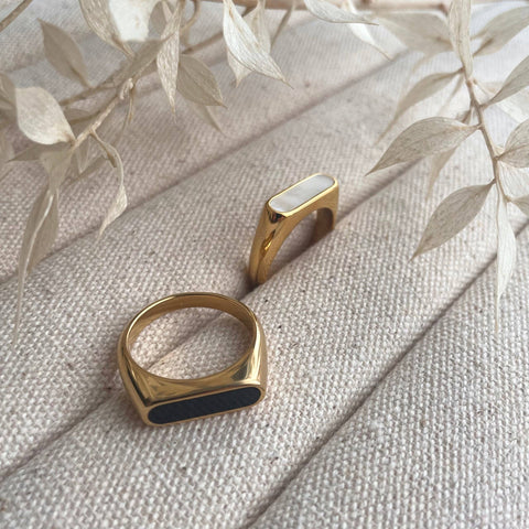 Everyday Gold Lozenge Ring - KOLAB by Makers Quarter