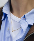 Gold Dainty Stone Necklace, Waterproof - KOLAB by Makers Quarter
