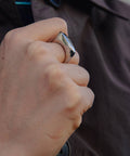 Silver Raised Fluid Ring, Waterproof - KOLAB by Makers Quarter