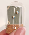 Turquoise Trio Opal Stud Earrings - KOLAB by Makers Quarter