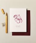 Thank You Card | Illustrated Cherry Card | Friendship card - KOLAB by Makers Quarter