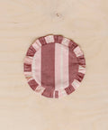 Set of 2 Cotton Coasters in a Dusty Pink & Red Stripe - KOLAB by Makers Quarter