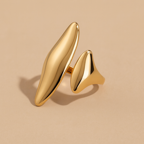 Eros Molten Ring 18k Gold PVD Waterproof Modern