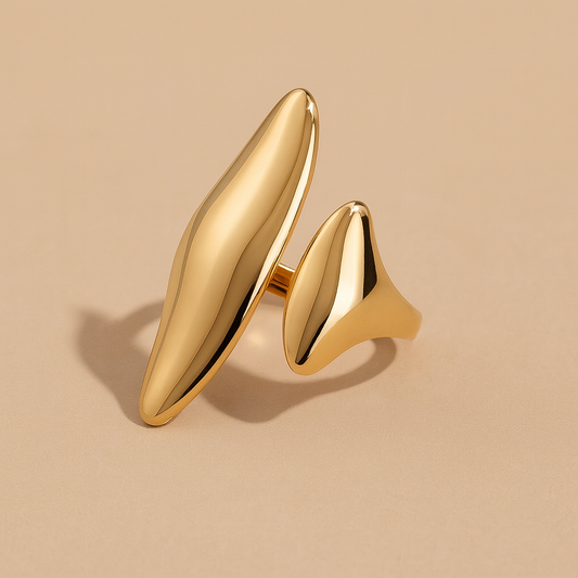 Eros Molten Ring 18k Gold PVD Waterproof Modern