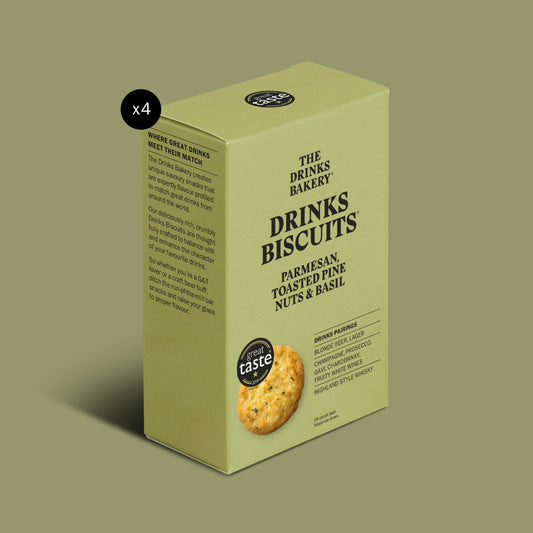 Drinks Biscuits - Parmesan Toasted Pine Nuts & Basil 110g - KOLAB by Makers Quarter