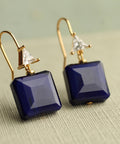 Cobalt Blue Vintage Glass Earrings - KOLAB by Makers Quarter