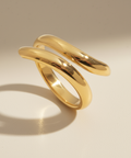 Alma Ring 18k Gold Plated Sleek Waterproof Ring Gift Box - KOLAB by Makers Quarter